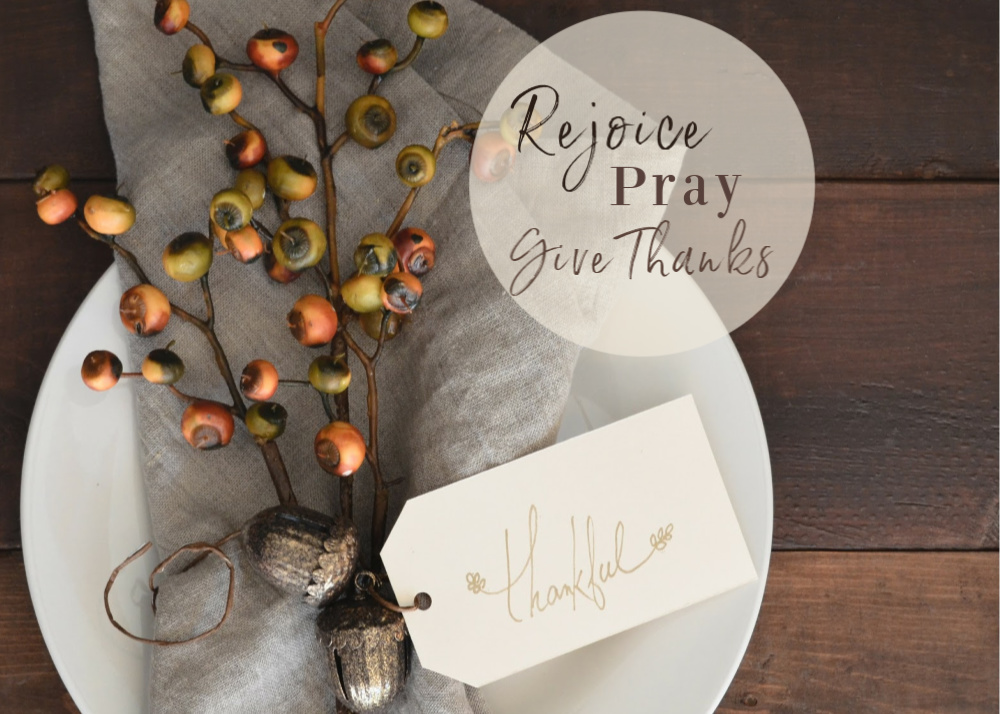 Rejoice Pray Give Thanks Metal Wall Art Accents  Copper/Bronze 